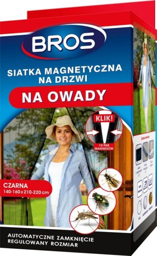 Siatka na Drzwi Magnetyczna 100x220 Biała - BROS