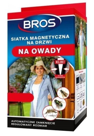 Siatka na Drzwi Magnetyczna 160x220 Biała BROS