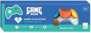 Farby plakatowe INTERDRUK Game Over 12 kolorów 20ml