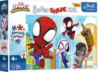 Puzzle 60 XXL Super Shape TREFL Sprytny Spiday / Spidey and his Amazing Friends Marvel