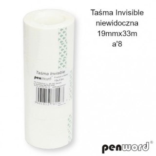 TAŚMA INVISIBLE NIEWIDOCZNA 19mmx33m a8ROLEK (SZPSH)