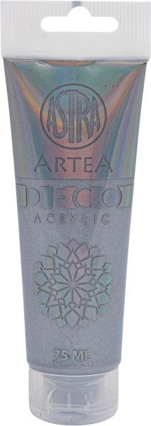 Farba akrylowa DECO ARTEA 75 ml tuba - Metaliczny Srebrny