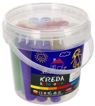 Kreda kolorowa w wiaderku 25szt