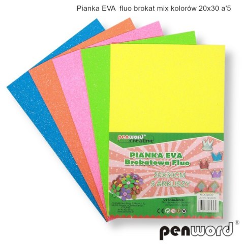 PIANKA EVA FLUO BROKAT MIX KOLORÓW 20X30 a5