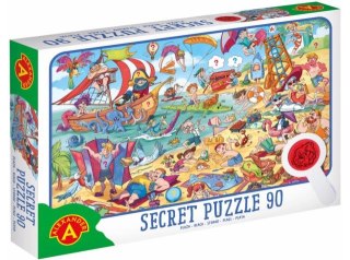 PUZZLE OBSERWACYJNE Z LUPĄ- 90 ELEMENTÓW/ PLAŻA