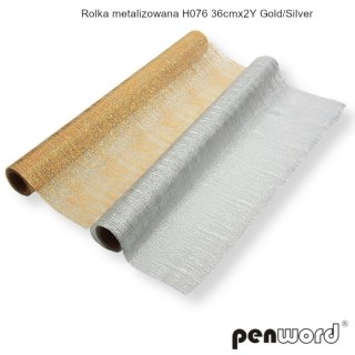 ROLKA METALIZOWANA H076 36cmx2Y GOLD/SILVER