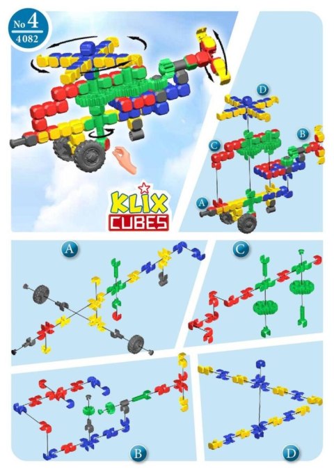 Klix Cubes Gears 310 el. - Klocki Konstrukcyjne