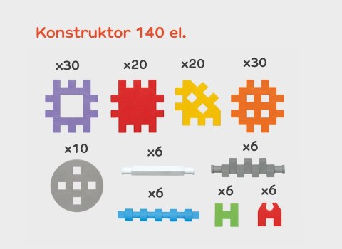 Klocki Mini Waffle Konstruktor 140 el.