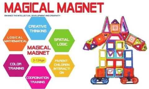 Magical Magnet 168 el. - Klocki magnetyczne