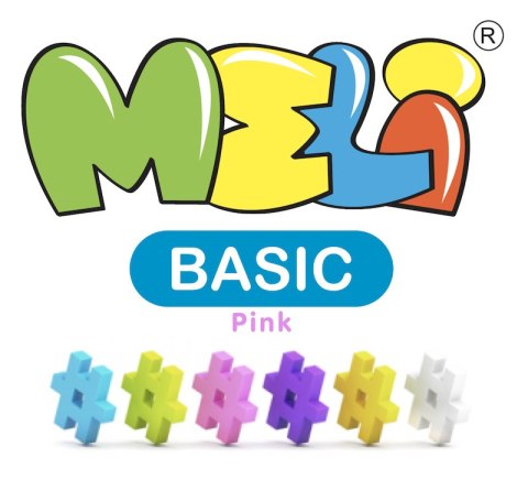 Klocki konstrukcyjne Meli Basic Pink 150 el.