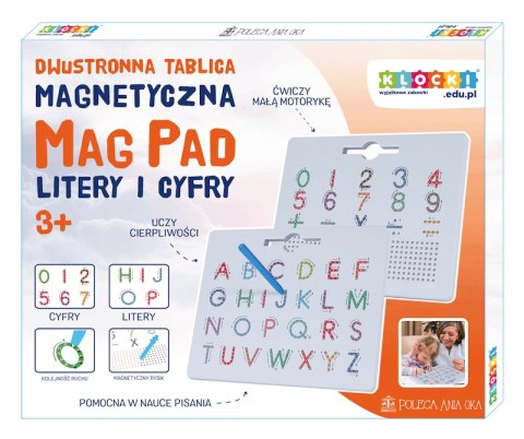 Dwustronna tablica magnetyczna MagPad - Litery i Cyfry