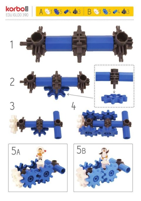 Klocki konstrukcyjne Korbo EDU Iglo 390 el.