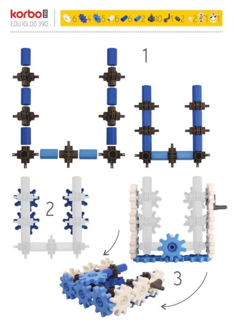 Klocki konstrukcyjne Korbo EDU Iglo 390 el.