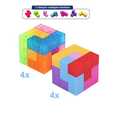 Magnetyczne kostki - Magic Magnetic Cubes 56 el.