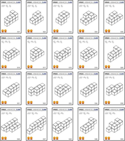 Magnetyczne kostki - Magic Magnetic Cubes 56 el.