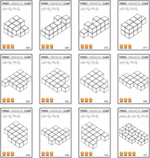 Magnetyczne kostki - Magic Magnetic Cubes 56 el.