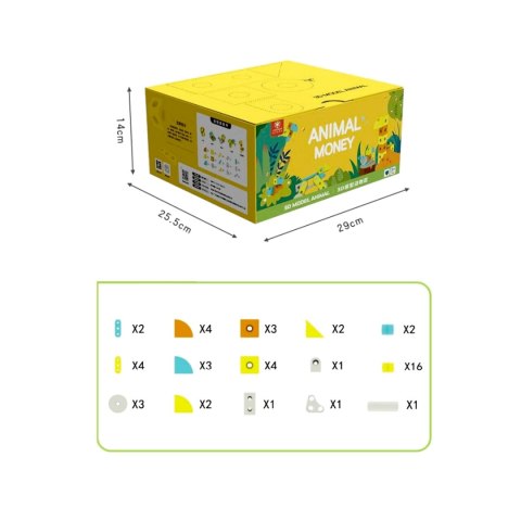 Piankowe klocki konstrukcyjne Gear Joy - Zwierzęta - 49 el.