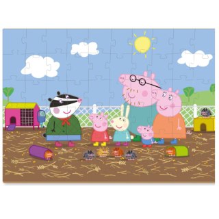 PUZZLE "ŚWINKA PEPPA" 60 ELEMENTÓW Z FIGURKĄ GEORGA KOLOROWA UKŁADANKA