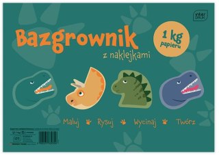 Bazgrownik INTERDRUK A4 z naklejkami Dinozaurus