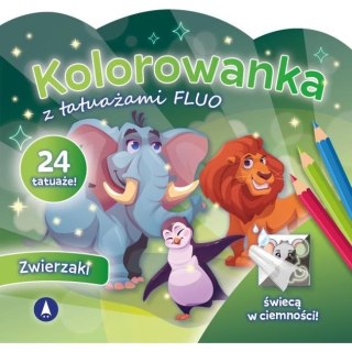 Kolorowanka SKRZAT z tatuażami FLUO Zwierzaki