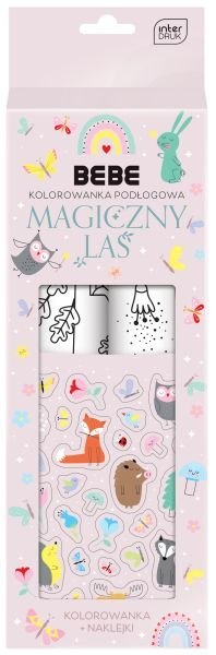 Kolorowanka podłogowa INTERDRUK z naklejkami 2szt 86x29cm BB Magiczny las