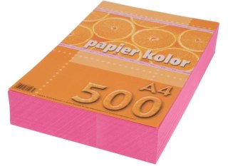 Papier ksero kolorowy A4 500k. KRESKA różowy