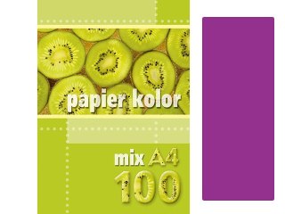 Papier ksero kolorowy A4 100k. KRESKA purpurowy