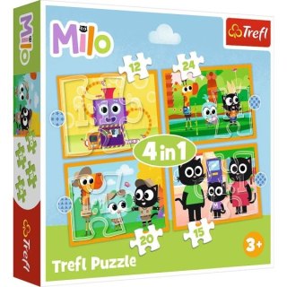 Puzzle "4w1" TREFL Poznaj Milo i jego przyjaciół / Deo Planeta