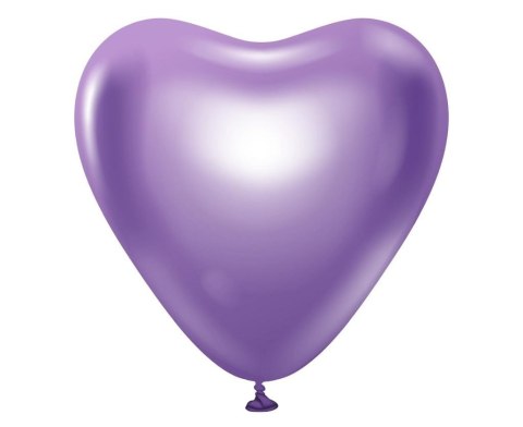 Balony B&C platynowe fioletowe serca 30.5cm 6szt