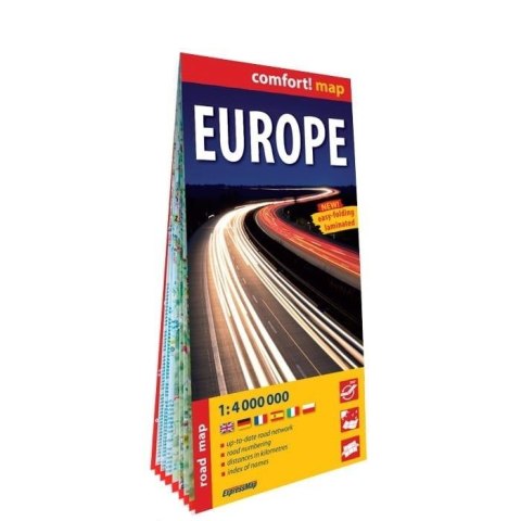 Comfort!map Europa (Europe) 1:4 000 000 lam w.2025