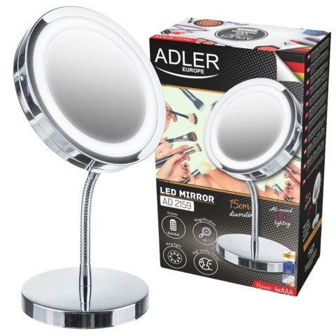 Adler AD 2159 Lusterko z podświetleniem LED do makijażu łazienkowe