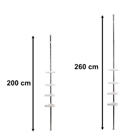 Półka łazienkowa narożna teleskopowa pod prysznic 320 cm