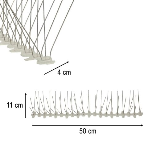 Kolce metalowe na ptaki gołębie 50cm x 11cm x 4cm