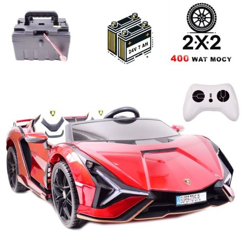 ORYGINALNE LAMBORGHINI SIAN NA AKUMULATOR, WERSJA Z MIEJSCEM DLA RODZICA/QLS6988