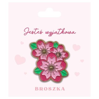 Broszka w kształcie Różowych Kwiatów Orchidei