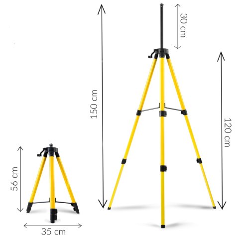 Laser krzyżowy w walizce + statyw Humberg HM-170