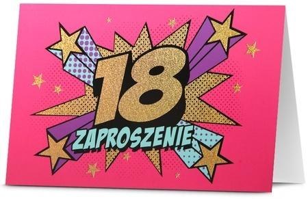 Zaproszenie Urodziny 18 (5szt)