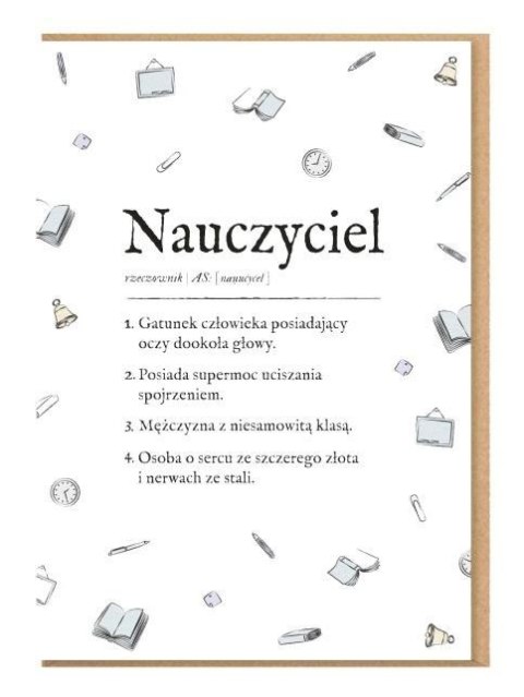 Karnet okolicznościowy Nauczyciel