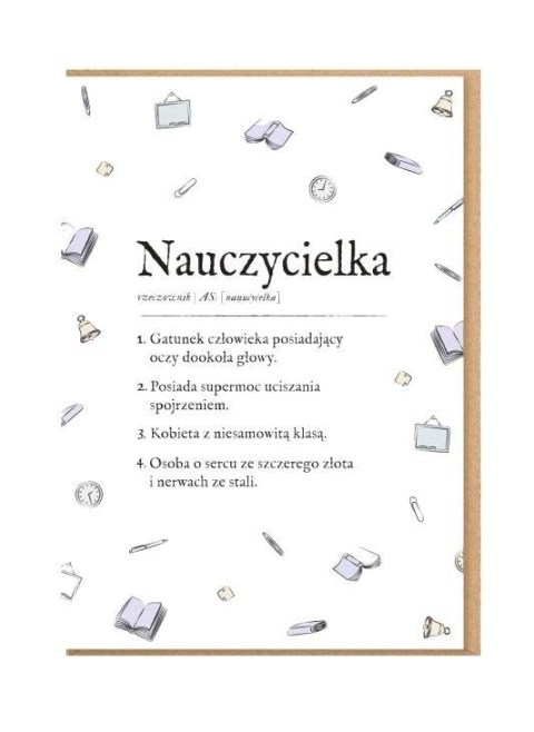 Karnet okolicznościowy Nauczycielka