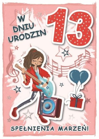 Karnet urodziny 13