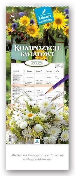 Kalendarz 2025 Notatnikowy Kompozycje kwiatowe