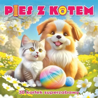 Pies z kotem. 30 kartek superzabawy kolorowanka