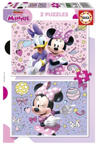 Puzzle 2x48 Myszka Minnie