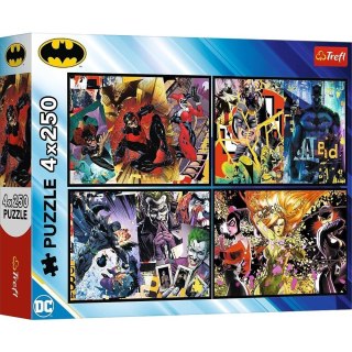 Puzzle 4x250 Batman w akcji TREFL