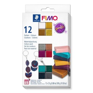 Zestaw Fimo Effect Sparkle 12 kostek 25g