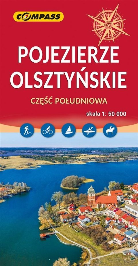 Mapa - Pojezierze Olsztyńskie część południowa