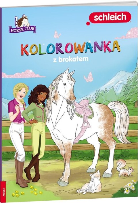 Horse Club. Kolorowanka z brokatem