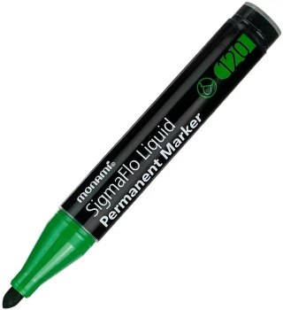 Marker permanentny SigmaFlo zielony (12szt) MONAMI