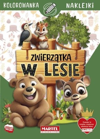 Zwierzątka w lesie z naklejkami