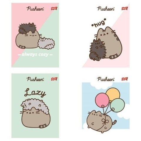 Zeszyt A5/32K linia dwukolorowa Pusheen (15szt)